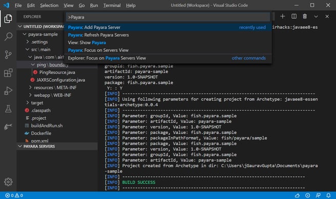 Add Payara Server 5 to the Visual Studio Code Tutorial