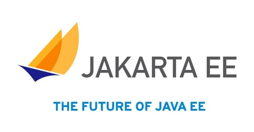 Jakarta EE logo and text beneath, the future ofJava EE
